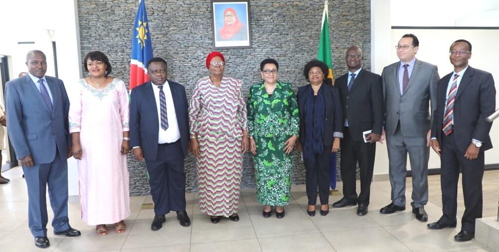 The group photo with the Ambassadors of African countries representing Namibia during the inauguration ceremony